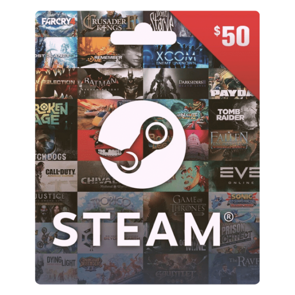 بطاقة ستيم Steam Gift Card – فئة 50 دولار (USA Region)